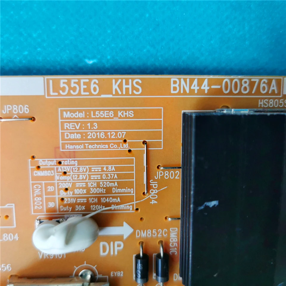 Carte D'alimentation TV BN44-00876A/B/C/D – Pour Téléviseur Samsung 55 Pouces L55E6_KHS – Pièce De Rechange