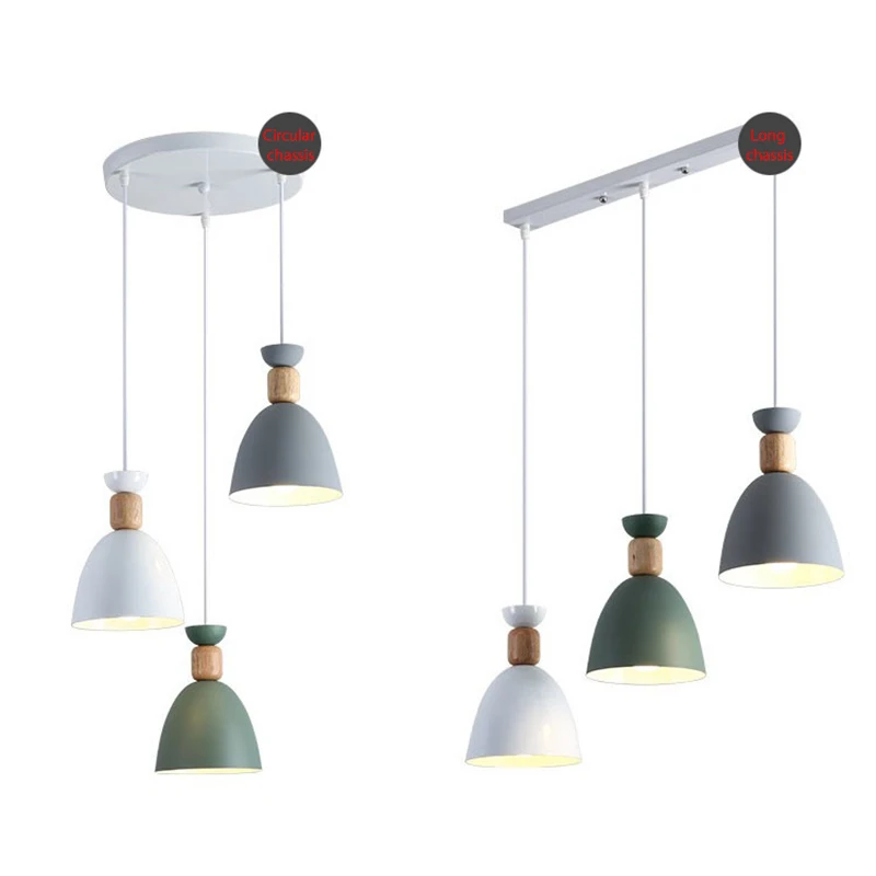 

Nordic Modern Simple Home Bedroom Living Room Restaurant Three Head Led Pendant Lights High Quality Iron Art Decor Hanging Lamp