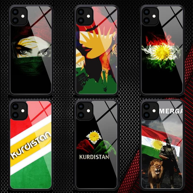 wholesale Kurdistan Flag Phone Case Rubber for iPhone 12 11 Pro Max XS 8 7 6 6S Plus X 5S SE 2020 XR 12Mini case iphone 8 plus waterproof case