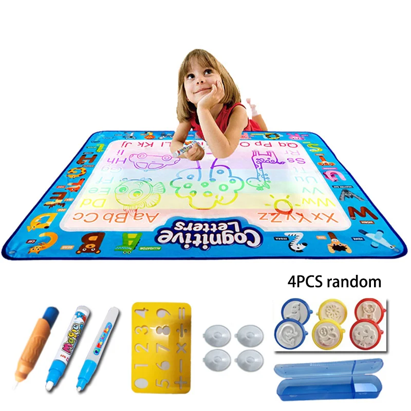 

Magic Water Drawing Mat Board Toys For Child Color Book Kid Carpet Cloth Coloring Draw Toy Water Painting Set Doodle Pen Brush