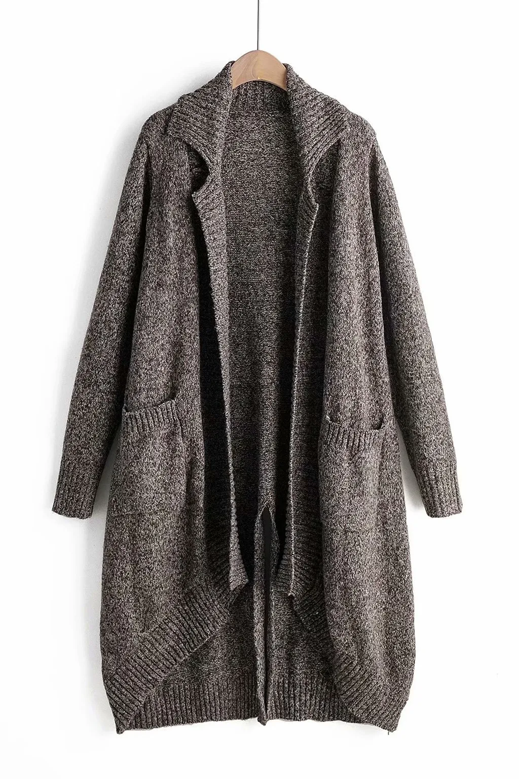 Feitong простой женский длинный рукав вязаный кардиган Топы Одежда Женская Осенняя новая lrобычная рубашка поло pull femme#82040