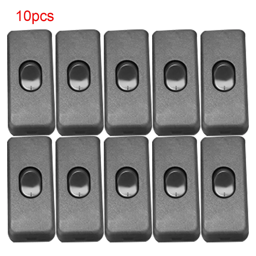 10 Pcs Home Table Lamp Switch Accessories In Line Button Easy Install Electronics Wide Use On Off Replacement Rocker Bed Light