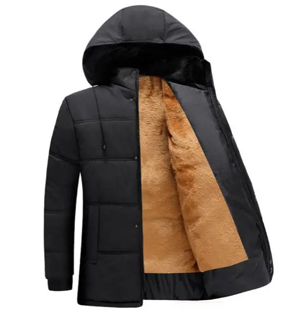 C1128 осень зима Новая мужская мода среднего возраста Толстая теплая хлопковая стеганая куртка пальто дешевая