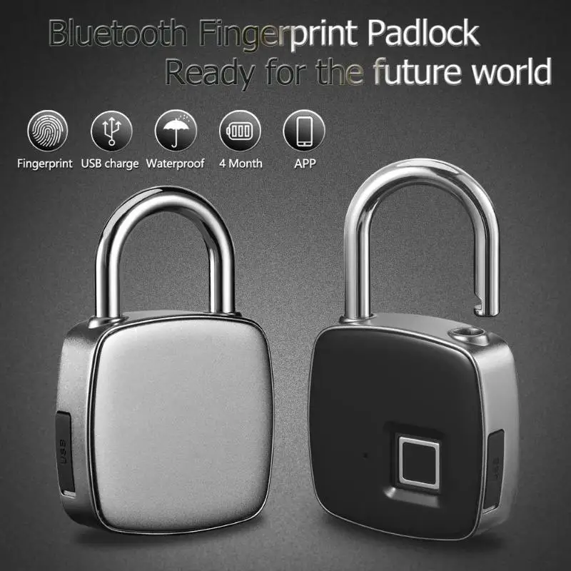 Anytek P3+ умный замок без ключа с отпечатком пальца IP66 водонепроницаемый электронный Противоугонный замок безопасности двери багажный чехол блокировочный трос
