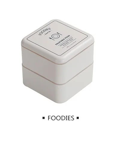 FOODIES Герметичность, универсальный, 2-яруса Bento-Стиль Коробки для обедов, идеально подходит для порционного-Управление и сбалансированный, безопасных материалов - Цвет: FOODIES