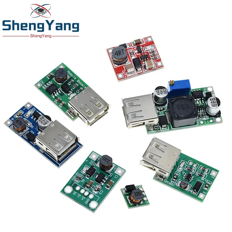 DC-DC Boost модуль 0 9-5 в до 5 В 9V 480MA 600MA 1200MA 2000MA USB Выходное напряжение шаг вверх литий