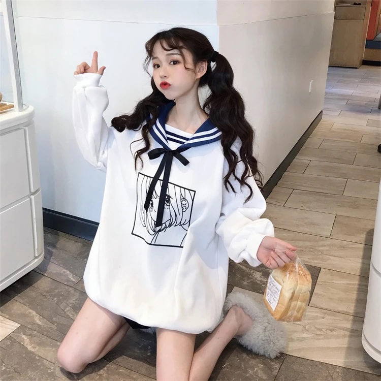 Sailor Anime Blue Collar Sweater - 3 - Kawaii Mix