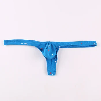 

New Arrivals 2020 Men's Cotton Thongs Underwear WOXUAN Brand Stars Printed Man T-back Jockstraps and G-Strings