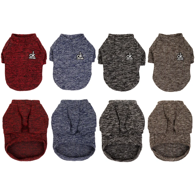 

Knitted Dog Clothes Warm Winter Dog Coat Small Dog Sweater Shih tzu Pug Poodle Puppy Jacket Coat Pet Jumper Sweater For Dog Cat