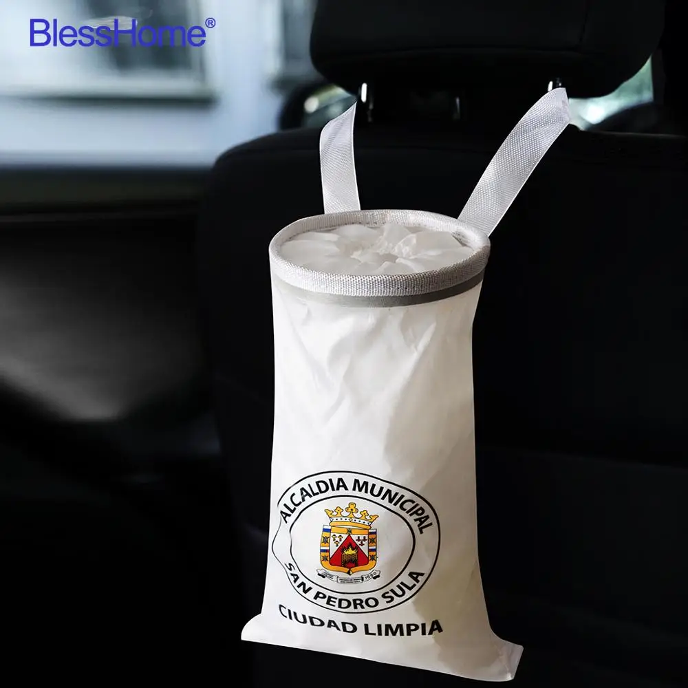 100pcs/lot Customize Car Trash Bags Car Trash Can Washable Eco Friendly Seat Back Hanging Car Trash Bag Car Garbage Bag Custom|Car Trash| - AliExpress