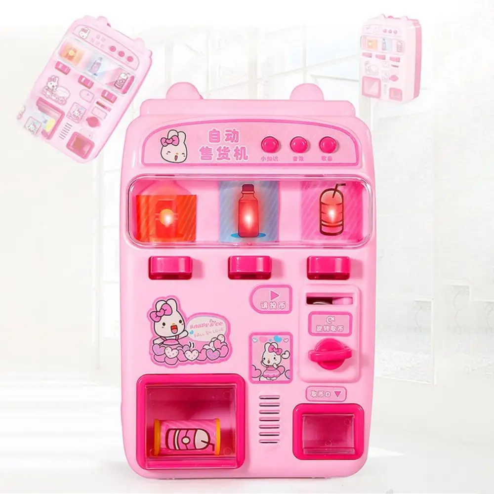 Kuulee/детский игровой автомат для продажи напитков, игрушка для девочек 3-6 лет, обучающая игрушка - Цвет: Pink standard