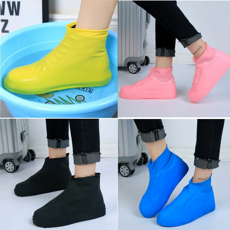 

Waterproof Shoes Raincoat Antiskid Reusable Silicone Insole Shoe Boots Cover Slip-resistant for Outdoor Camping Hiking Fishing