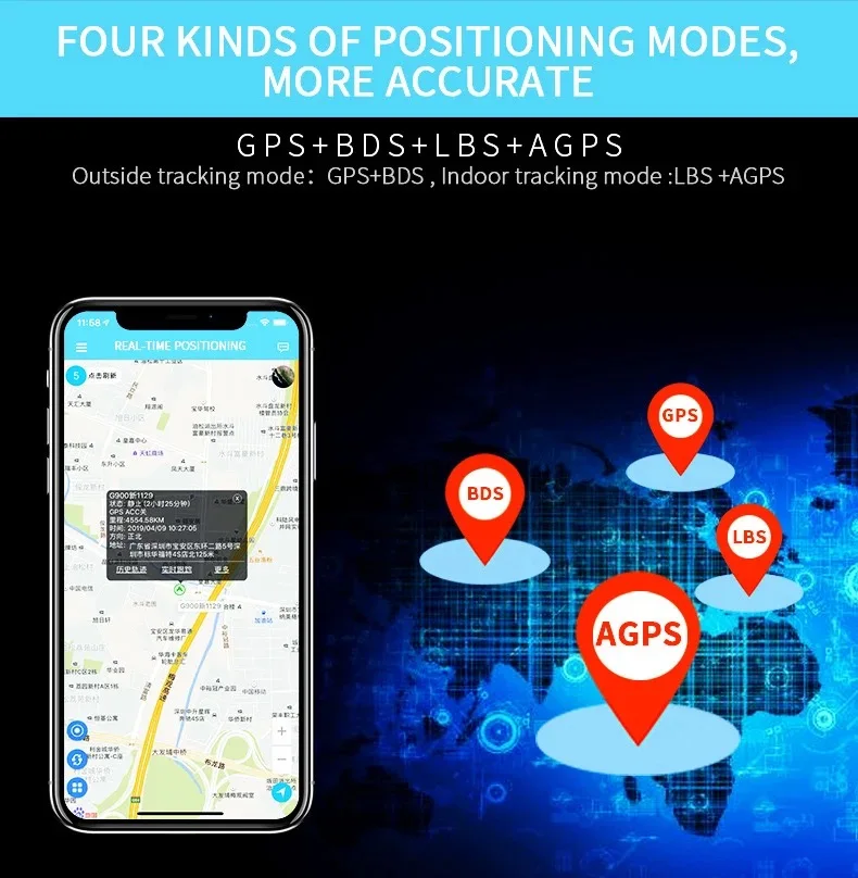Tracking Device Mini GPS Long Standby Magnetic SOS Tracker Locator Device Voice Recorder Handheld Portable Car Mini GPS Trackers GPS Tracker Car Tracker