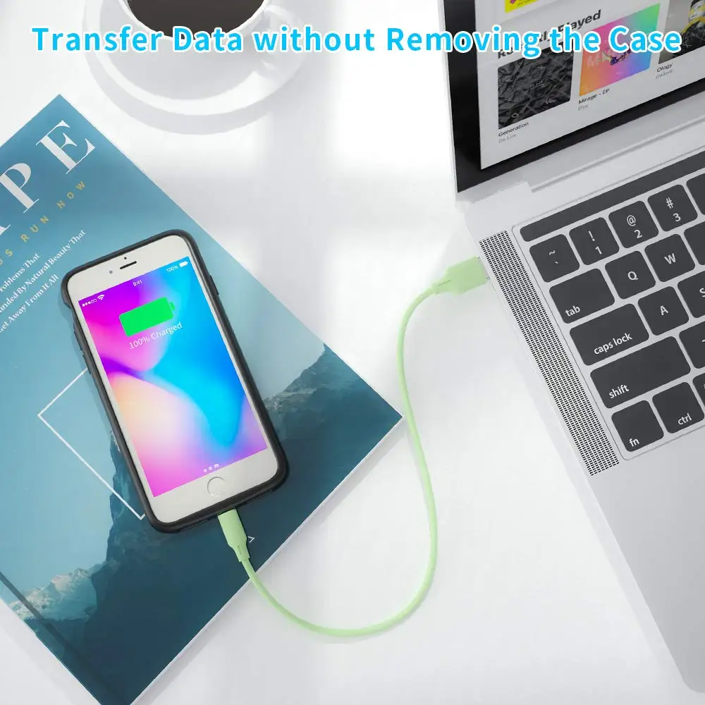 DERY Battery Case for iPhone 6 6s 3200mAh Wireless Charging Battery Case Compatible with iPhone 6 6