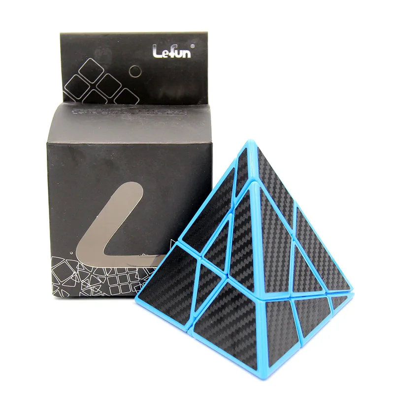 LeFun Ghost 3x3x3 Pyraminxeds магический куб 3x3 Пирамида углеродное волокно наклейка Скорость твисти головоломки обучающие игрушки
