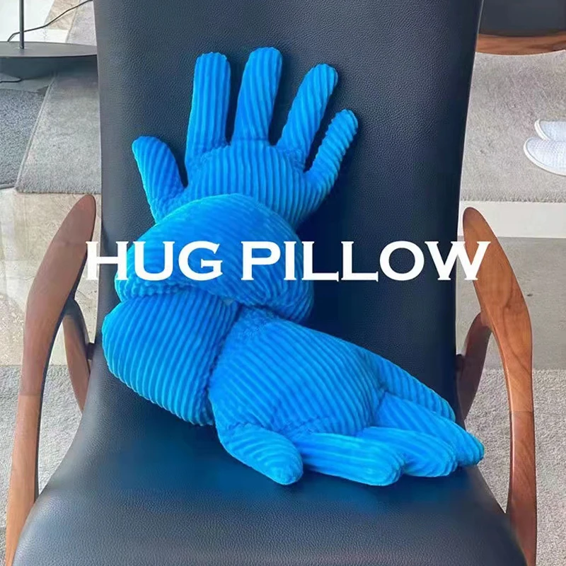 

160cm Creative Blue Palm Plush Pillow Ins Kawaii Hug Pillow Nordic Style Home Cushion Stuffed Soft Long Dolls for Boyfriend