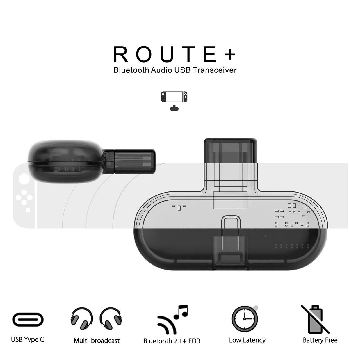 KINCO GB1 беспроводной bluetooth 2,1+ EDR USB TYPE-C HiFi адаптер аудио USB приемопередатчик+ трасса