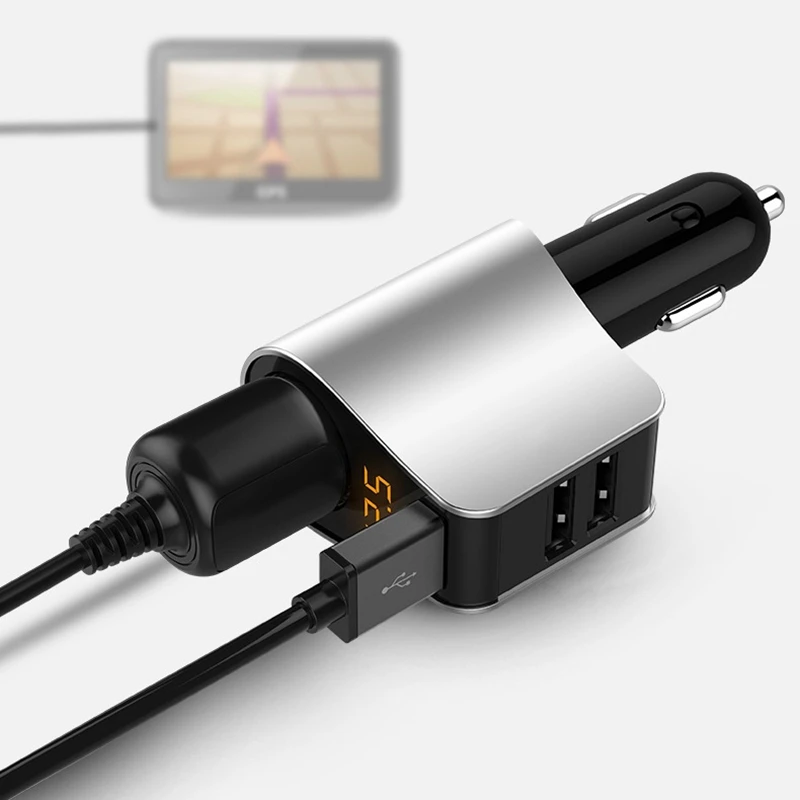 USB Автомобильное зарядное устройство автомобильное зарядное устройство одно для двух автомобильное зарядное устройство Автомобильное прикуриватель три USB быстрая зарядка