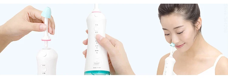 XIAOMI MIJIA MIAOMIAOCE очиститель носа Электрический носовой ирригатор мытья силикона 360 градусов вращения очиститель для взрослых и детей
