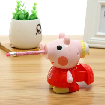 

1PC Cute Pig Automatic Jin Pen Cutting Pen Machine Student Gift Stationery Pencil Sharpener Pencil Sharpener Pencil Sharpener