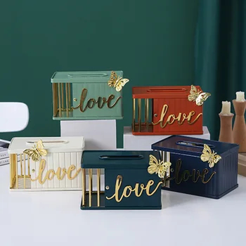 

Simple And Modern Desktop Tissue Storage Box Living Room Nordic Creative Napkin Box Paper Towel Holde Restroom Accessories