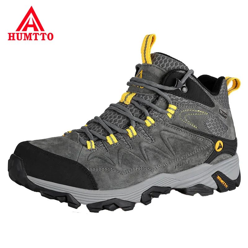 

HUMTTO Hiking Shoes Man Waterproof Sneakers for Men Leather Trekking Boots Mens Camping Hunting Mountain Tactical Ankle Boots