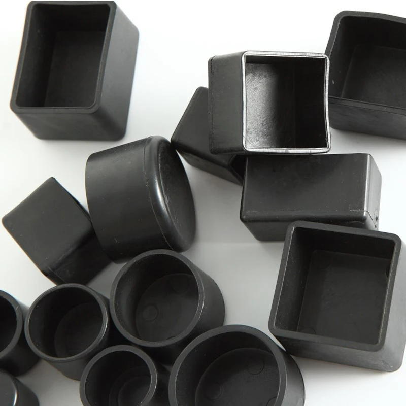 4pcs square silicone chair leg caps Non-slip Table Foot dust Cover Socks Floor Protector pads pipe plugs furniture leveling feet