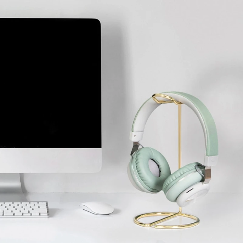 Desktop Headset Holder Headphone Stand for All Headsets Headset Holder Stand Rose Gold Desk Decorative Ornemant for Home