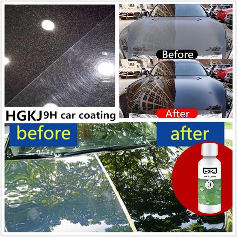HGKJ-9-50ml покрытие автомобиля краска Защита Водонепроницаемый непромокаемый нано гидрофобное покрытие авто обслуживание аксессуары автомобиль, приспособление для демонтажа