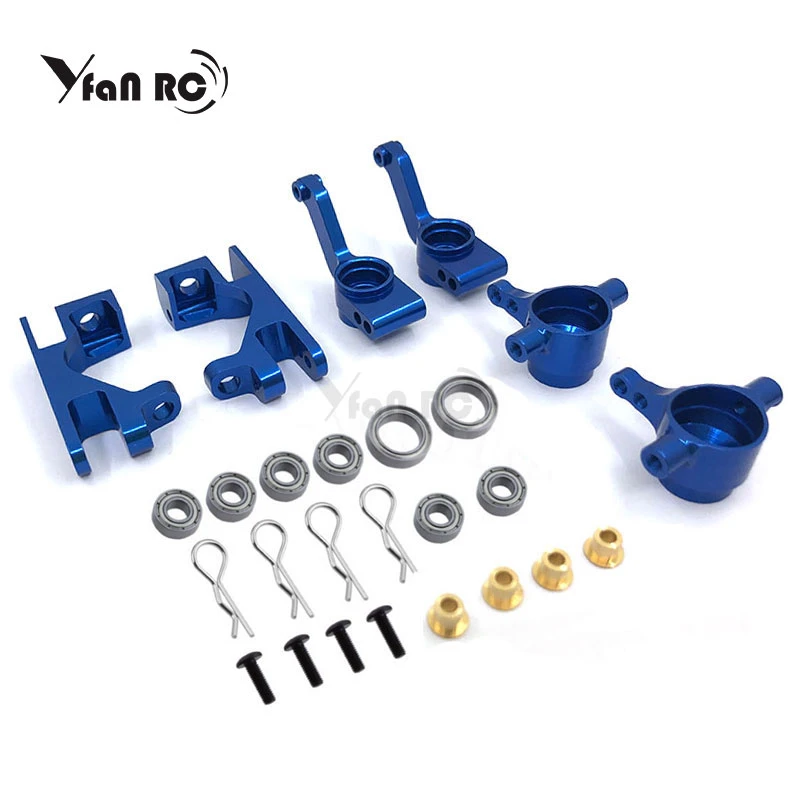 Aluminum Caster Blocks Steering Blocks Axle Carrier for Traxxas Slash 4x4 Aluminum Caster Blocks Steering Blocks Axle Carrier for Traxxas Slash 4x4