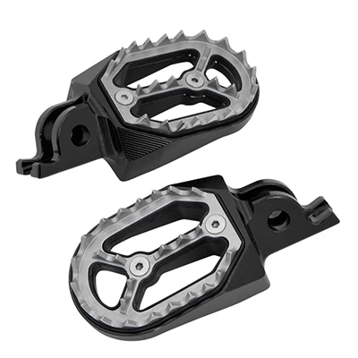 JAER мотоцикла с ЧПУ Подножка для ног опора для ноги для Honda CFR250X/R 2004- CRF450X/R 2002- CR125/250 2002-2008 CRF150R - Цвет: Черный