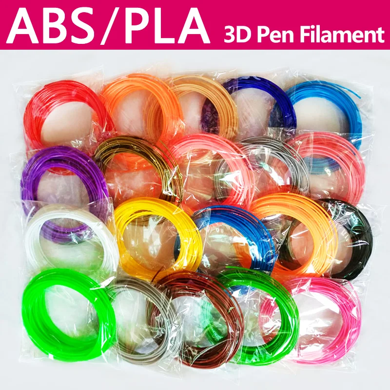 Качественный продукт пластик для 3d ручки 20 цветов 1.75mm abs pla 3д ручка 3 д pen plastic filament