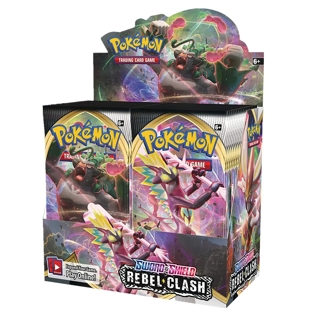 324Pcs/box Pokemon TCG: Sword &amp Shield Rebel Clash Booster Box Collectible Trading Card Game Set | Игрушки и хобби