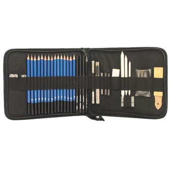 

35Pcs Professional Sketching Drawing Kit Wood Pencil Pencil with Bag Stationery Supplies