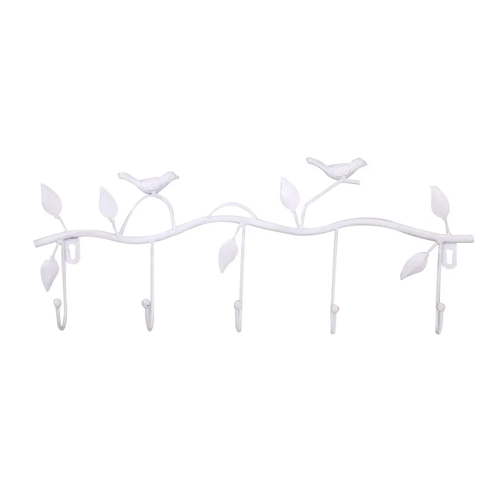 SOLEDI крюк металлический органайзер вешалка Птица Стиль Настенный декор творческий дом - Color: White