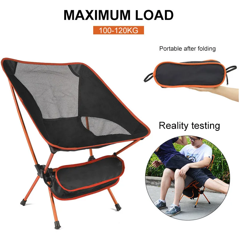 

Folding Chair Camping Chair Seat Picnic Outdoor Practical Folding Stool Oxford Cloth Solid Color Hiking Small Bench Travel