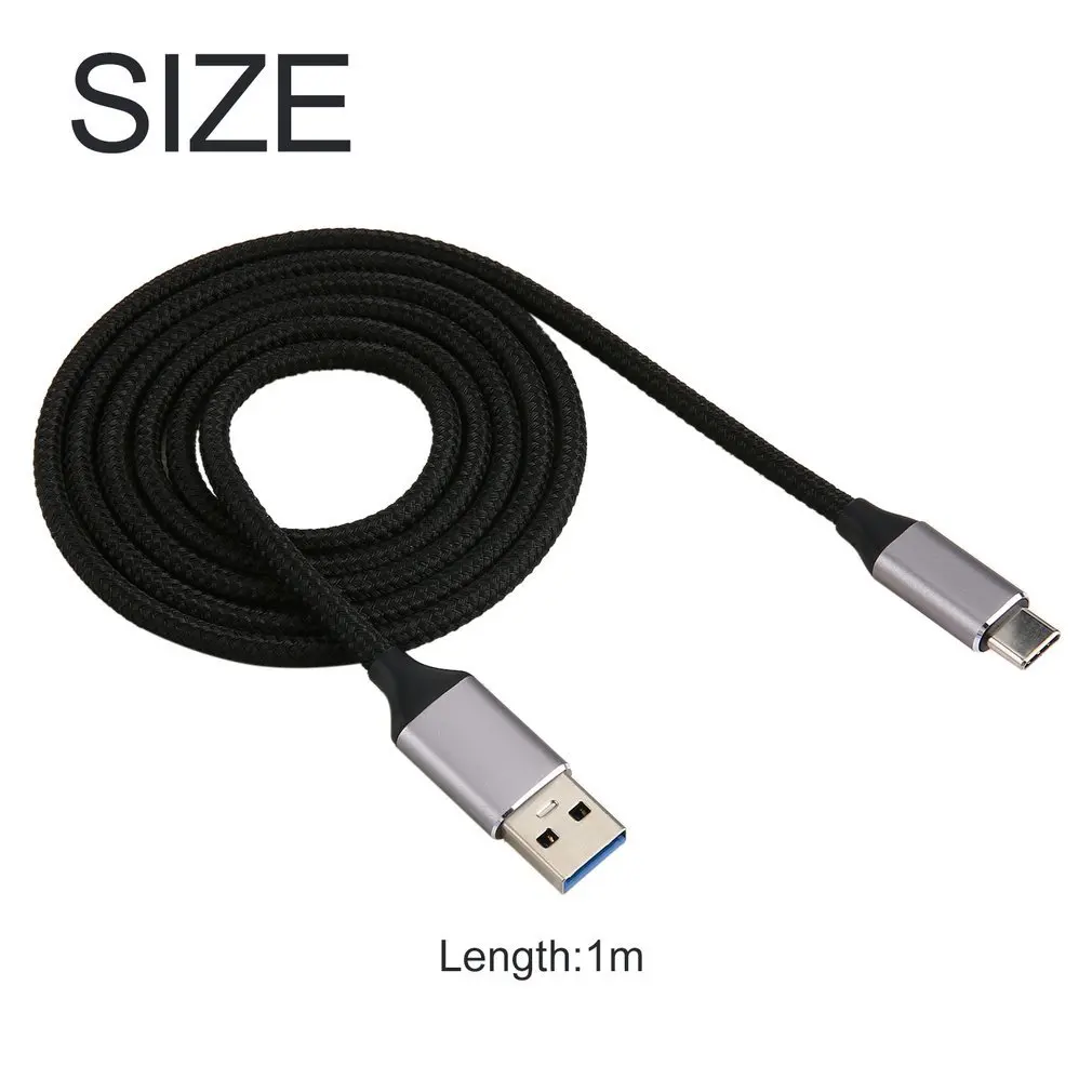 1 м USB 3,1 type-C к USB 3,0 кабель папа-папа нейлоновый плетеный кабель высокая скорость передачи кабель синхронизации данных и зарядки