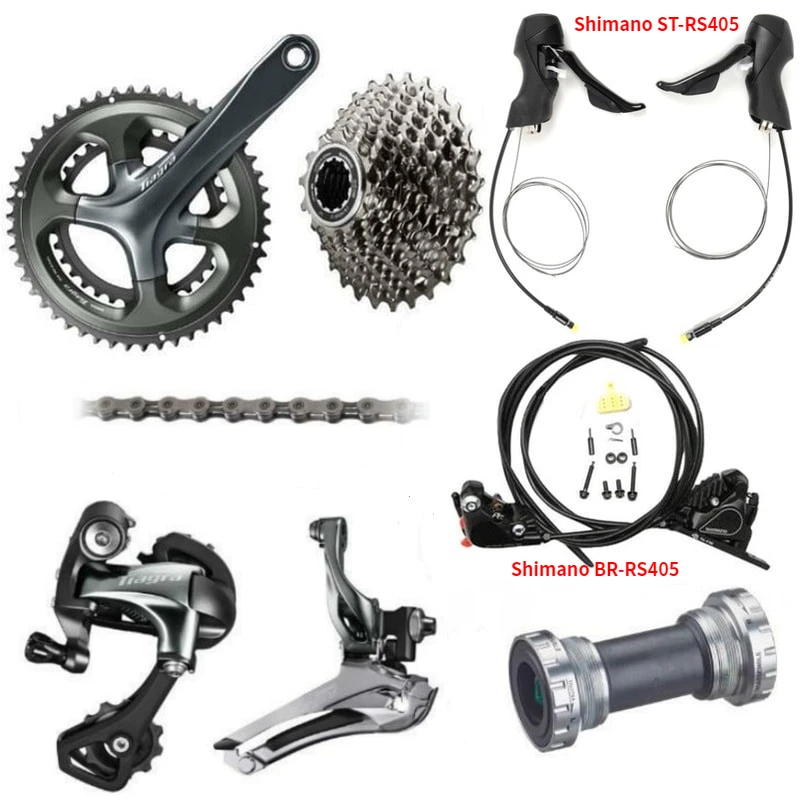 Shimano Tiagra RS405 4700 10 скоростей Гидравлический дисковый тормоз групсет 2x10 скорость 50/34