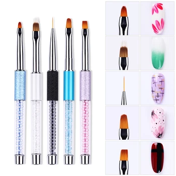 

1Pc Professional UV Gel Brush Pen Acrylic Nail Art Painting Drawing Liner Brushes Nail Extension Pencil Manicuring Tools