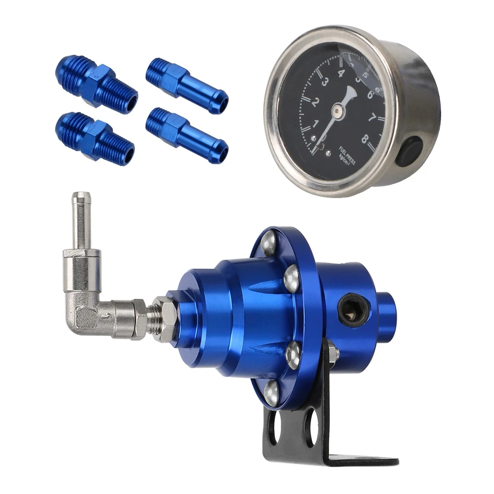 With Gauge Kit 7 Colors Universal Adjustable Fuel Pressure Regulator Vehicle Refitting fuel Supercharger fuel pressure regulator