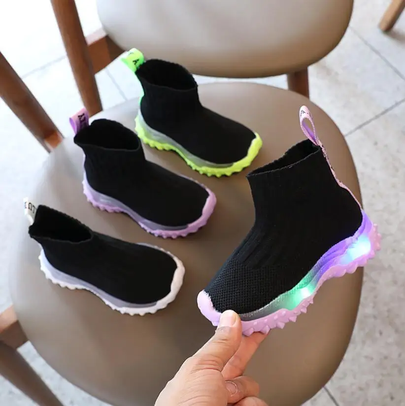 

Kids Toddler Shoes Led Glowing Sneakers With Light Children Running Shoes Non-slip Fashion Luminous Sport Shoes For Girls Boys