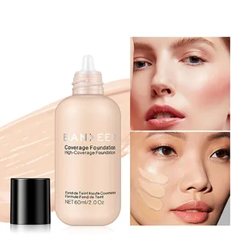 

6 colors waterproof Long Lasting full coverage liquid foundation Makeup Liquid Cream natural base Whitening Primer cosmetics
