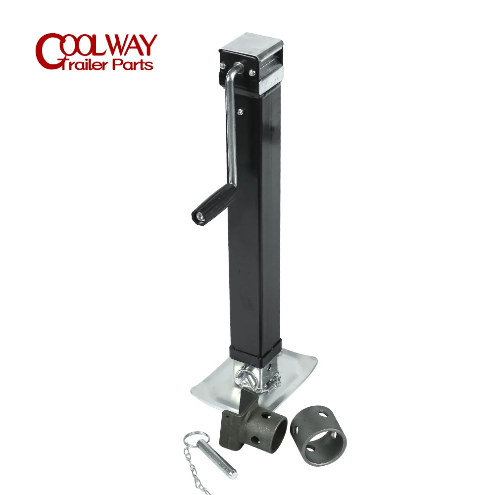 Heavy Duty 1500KG Side Wind Square Trailer Jack Removable Fixture Pipe Weld On Drop Leg Corner Steady Parts Accessories jack square nut поднос s