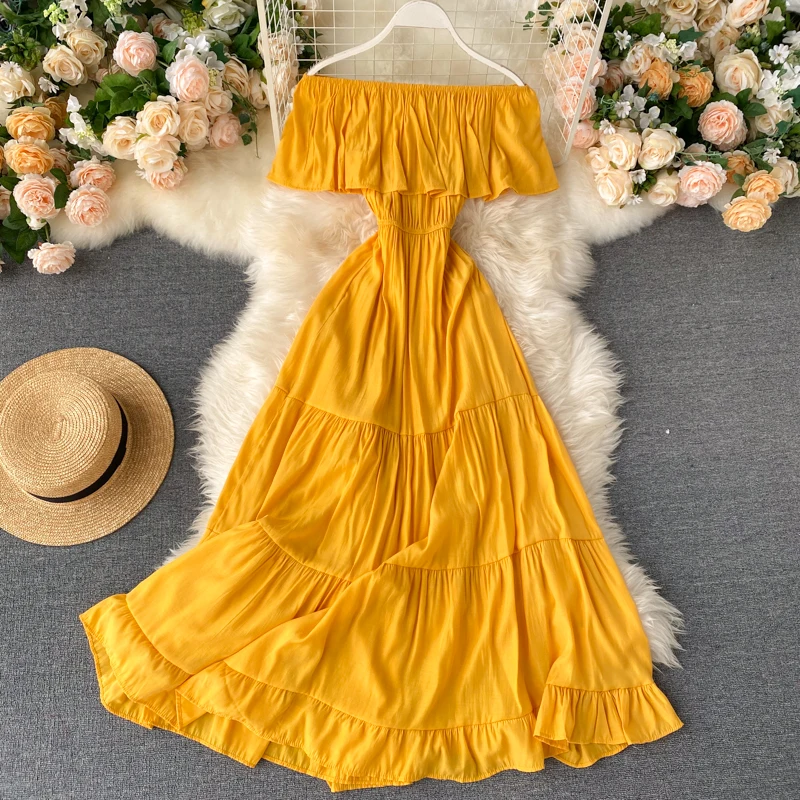 Slash Neck Long Robe|Dresses| - AliExpress