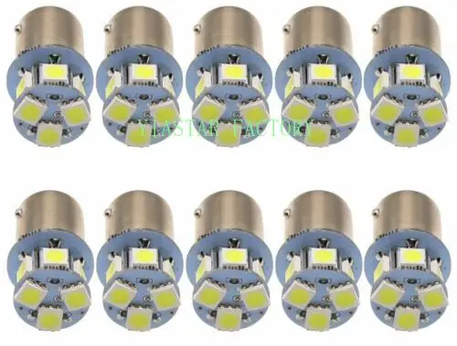 10 шт 24V светодиодный Белый 1156 P21W Ba15s 8 SMD 5050 светодиодный 8SMD тормоз задних фонарей, фонарей указателей повтора сигнала светильник лампа DC 24V