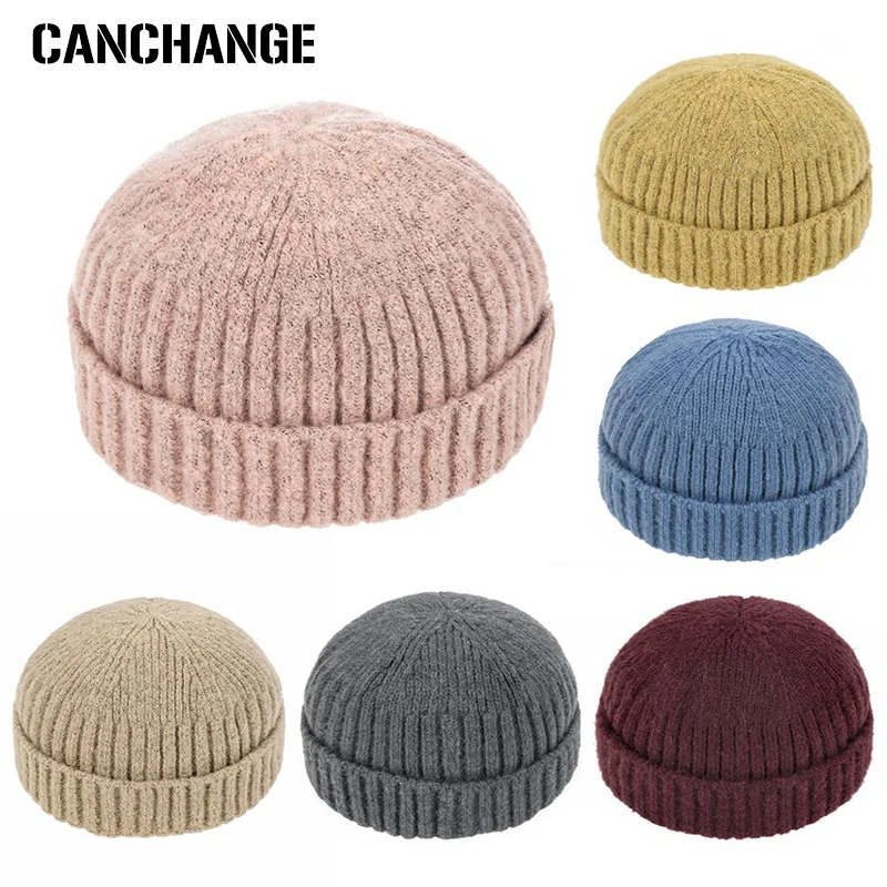 Модные новые стильные шапки, зимние шапки в форме дыни, вязаные мужские шапки Skullies, Женская Зимняя кепка в стиле хип-хоп gorras