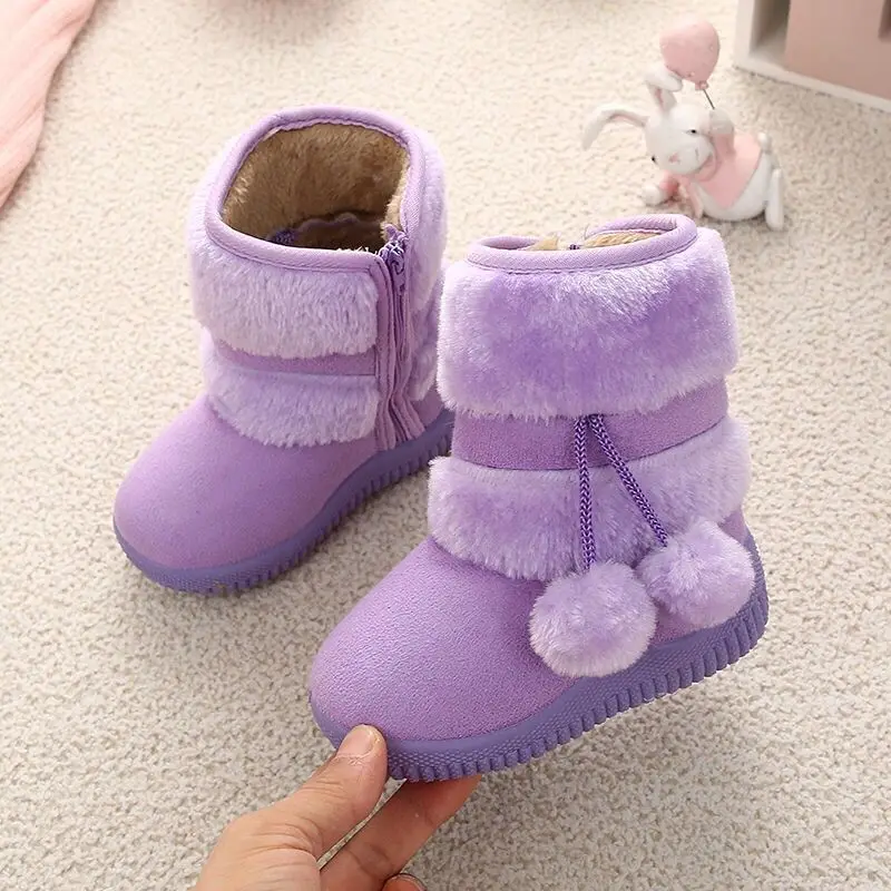 

Toddler boots winter chaussure bebe girl snow booties non-slip rubber boots for children 2020 Newest