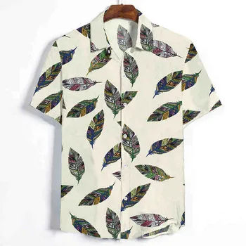 

Men's Long Sleeve Print Shirt Vacation Plus Size Casual Stand Collar Button Loose Shirt Apparel Comfort Tops