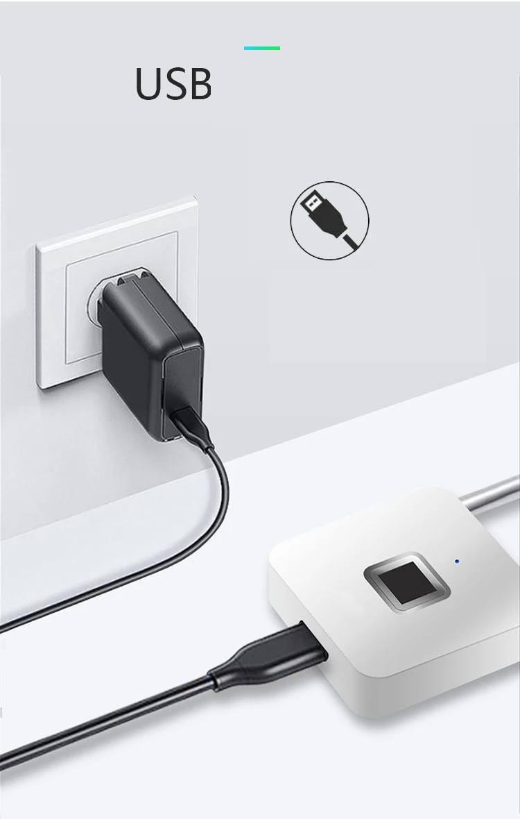 Xiaomi usb зарядка без ключа отпечатков пальцев замок интеллектуальный электронный без паролей палец сенсорный замок биометрический разблокировка