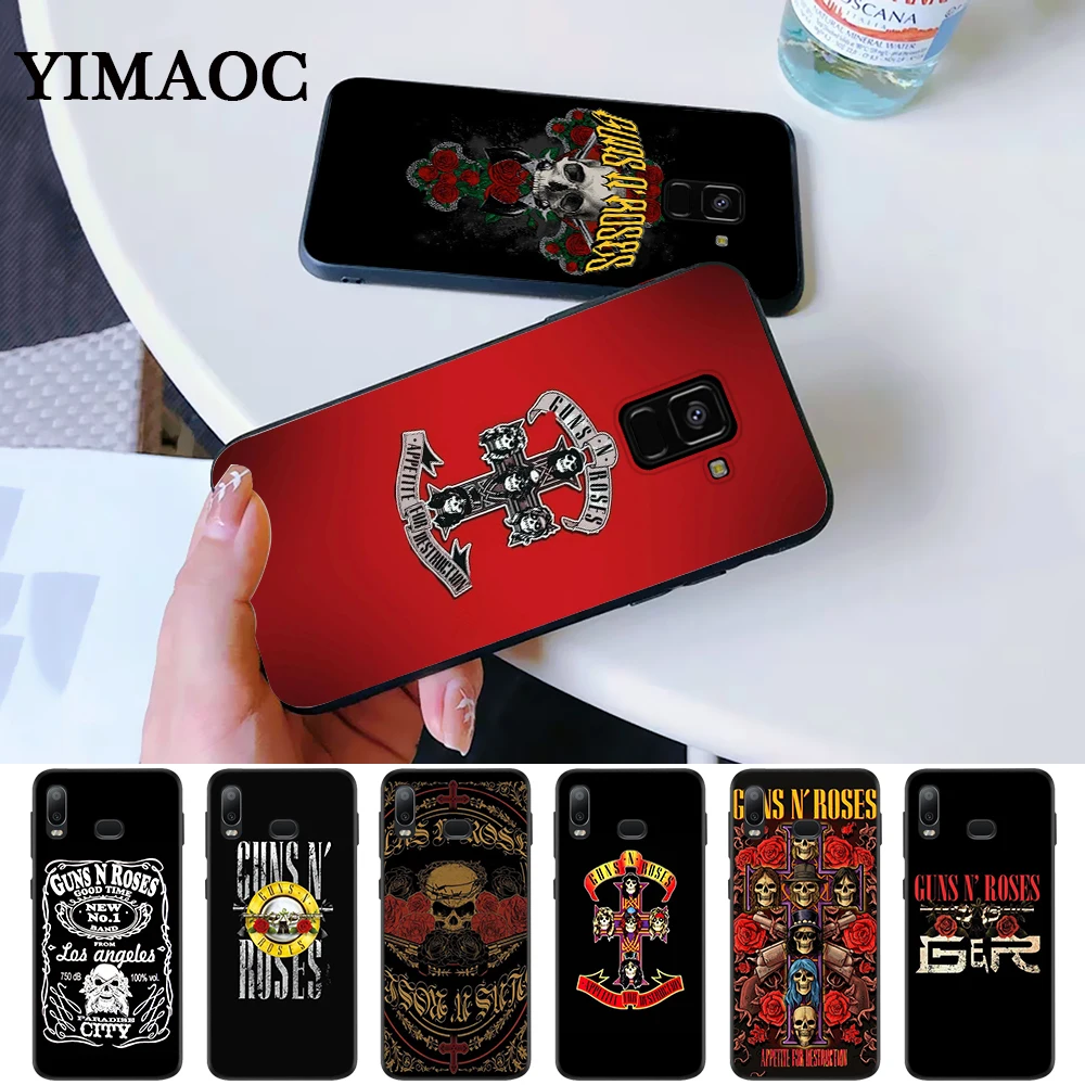 Guns n roses Silicone Case for Samsung A3 A5 A10S A30S A50S A6 Plus 2018 A7 A8 A9 A10 A30 A40 A50 A60 A70 J6 |